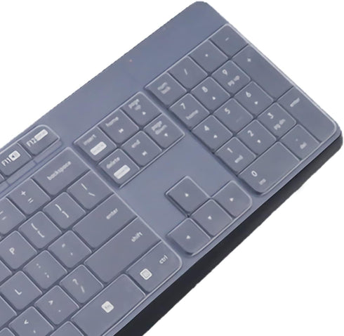 MUBUY-GOL Keyboard Cover Design for Logitech MK235 K375 K375S, Waterproof & Dustproof Silicone Skin, Clear...